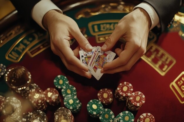 cawan Capsa Banting table showing card hands, rankings, and payout results